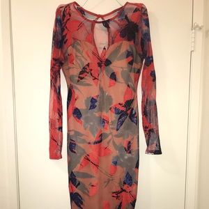 See through flower Dress